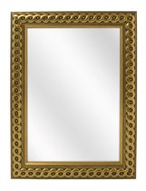 Spiegel met Gevlochten Houten Lijst - Goud - 50 x 80 cm