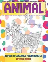 Livres a colorier pour adultes - Niveau simple - Animal