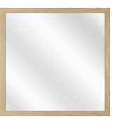 Spiegel met Vlakke Houten Lijst - Natuur Eik - 30 x 30 cm