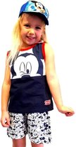 Disney- Mickey Mouse -kleuter/kinder - singlet shortama - 100% Jersey katoen- blauw- maat 116