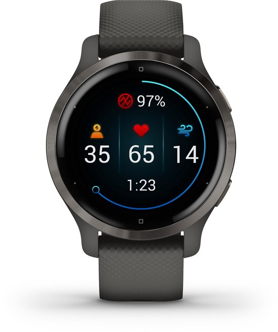 Garmin Venu 2s - Smartwatch voor heren met Stappenteller - 10 dagen batterij - 40 mm - Grey/Gunmetal - Garmin