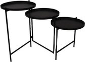 Living Care - Klapbare tafel - zwart - 113.5x35x57.5cm