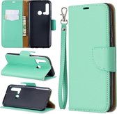 Litchi Texture Pure Color Horizontale Flip PU Leren Case met Houder & Kaartsleuven & Portemonnee & Lanyard voor Huawei P20 lite (2019) / nova 5i (Groen)