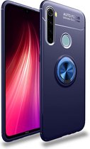 Voor Geschikt voor Xiaomi Redmi Note 8 Lenuo schokbestendige TPU-beschermhoes met onzichtbare houder (blauw)