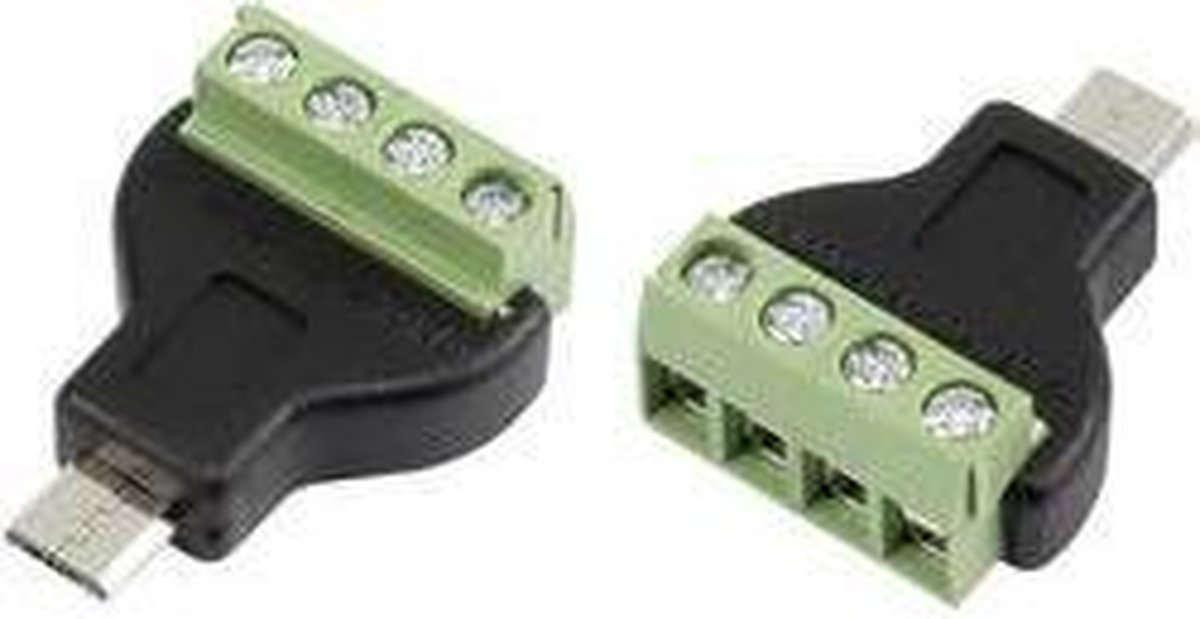 USB-connector met schroefaansluiting Stekker, recht MN-USB4M Micro-USB-stekker type B 1572338 TRU COMPONENTS 1 stuk(s)