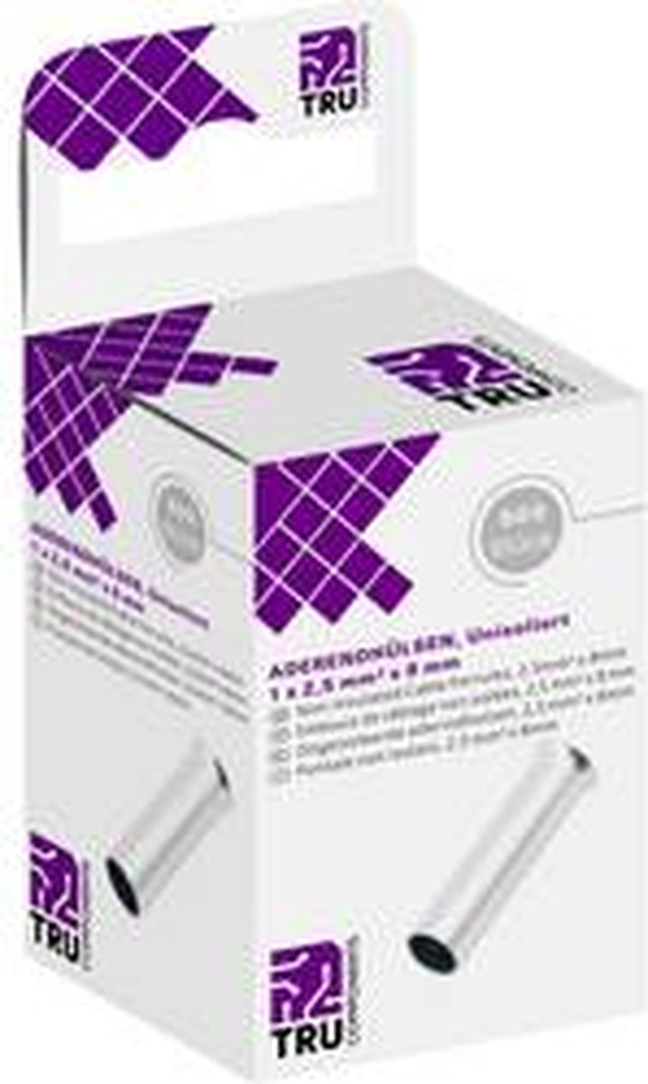TRU COMPONENTS T1904C086 Adereindhulzen 2.50 mm² Ongeïsoleerd Zilver 500 stuk(s)