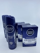 Nivea Protect & Care - Deodorant (3 x 150 ml) en Aftershave (3 x 100 ml)