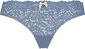 Hunkemöller Dames Lingerie String Rose  - Blauw - maat L