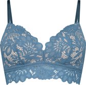 Hunkemöller Lingerie Dames Voorgevormde longline bh zonder beugel Shiloh  - Blauw - maat E85