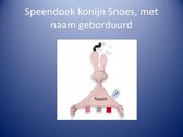 Tutpop konijn Snoes, met naam geborduurd