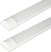 2x HOFTRONIC - LED Batten 120cm - 40W 4800 Lumen - 3000K Warm wit - LED TL Armatuur - Voor werkplaats, schuur en als onderbouwverlichting - Incl. montageklemmen & quick connector - 5 jaar gar