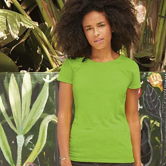 Fruit Of The Loom Dames/ Vrouwen Dames-Fit Original T-Shirt met Korte Mouwen (Wit)