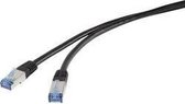 Renkforce RF-4534848 RJ45 Netwerkkabel, patchkabel CAT 6A S/FTP 10.00 m Zwart UV-bestendig 1 stuk(s)