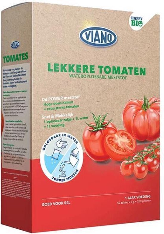 Verknald Van toepassing Heerlijk 1 Doos Viano BIO wateroplosbare meststof voor Tomaten 52x5gr | bol.com