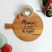 MOEDERDAG CADEAUTJE - Tapasplank - Perfecte cadeau - Originele ontwerpen - Moederdag cadeau voor mama - beuken hout - 31,5 x 25 cm