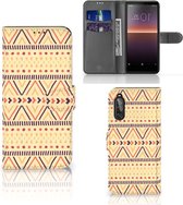 Wallet Book Case Sony Xperia 10 II GSM Hoesje Aztec Yellow