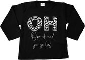 Shirt baby-Opa ik vind je zo lief-jongen-meisje-shirt lange mouwen-zwart-wit-Maat 68