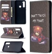 Voor Xiaomi Redmi Note 8 Gekleurde Tekening Patroon Onzichtbare Magnetische Horizontale Flip PU Lederen Case met Houder & Kaartsleuven & Portemonnee (Beer)