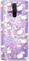 Voor Xiaomi Redmi K30 schokbestendig geverfd transparant TPU beschermhoes (paard)