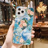 IMD Marble Pattern Shockproof TPU beschermhoes voor iPhone 11 Pro Max (A8)