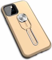 2-in-1 schokbestendig TPU + pc-hoesje met ringhouder voor iPhone 12/12 Pro (goud)