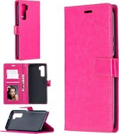 Voor Huawei P40 Lite 5G Crazy Horse Textuur Horizontale Flip Leren Case met Houder & Kaartsleuven & Portemonnee & Fotolijst (Rose)