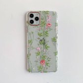 Geschilderd patroon Dubbelzijdig lamineren TPU beschermhoes voor iPhone 11 Pro Max (Rose Flower)