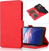 Voor Motorola Moto E7 Retro Magnetische Sluiting Horizontale Flip Leren Case met Houder & Kaartsleuven & Fotolijst & Portemonnee (Rood)