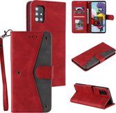 Stiksels Kalfsstructuur Horizontale Flip Leren Case met Houder & Kaartsleuven & Portemonnee Voor Samsung Galaxy S20 FE (Rood)