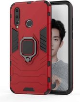 PC + TPU schokbestendige beschermhoes met magnetische ringhouder voor Huawei Nova 4 (rood)