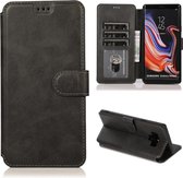 Voor Samsung Galaxy Note9 Kalfs Textuur Magnetische Gesp Horizontale Flip Leren Case met Houder & Kaartsleuven & Portemonnee & Fotolijst (Zwart)