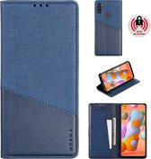 Voor Samsung Galaxy A11 / M11 MUXMA MX109 Horizontale lederen flip case met houder & kaartsleuf & portemonnee (blauw)