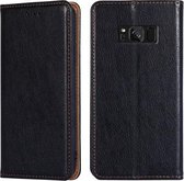 Voor Samsung Galaxy S8 PU + TPU Glanzende Olie Effen Kleur Magnetische Horizontale Flip Leren Case met Houder & Kaartsleuf & Portemonnee (Zwart)