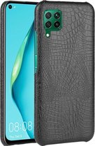 Voor Huawei P40 lite / Nova7i / Nova6 SE Shockproof Crocodile Texture PC + PU Case (Zwart)