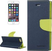 GOOSPERY FANCY DAGBOEK voor iPhone 6 Plus & 6s Plus Cross Texture Horizontale Flip Leren Case met Kaartsleuven & Portemonnee & Houder (marineblauw)