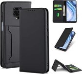 Voor Xiaomi Redmi Note 9 Pro / Note 9 Pro Max / Note 9s / Poco M2 Pro Sterk magnetisme Schokbestendig Horizontaal Flip Liquid Feel lederen tas met houder & kaartsleuven & portemonnee (zwart)