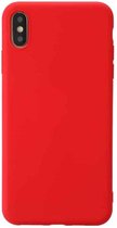 Voor iPhone XS schokbestendig mat TPU beschermhoes (rood)