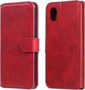 Voor Samsung Galaxy A01 Core / M01 Core klassieke kalfsstructuur PU + TPU horizontale flip lederen tas, met houder en kaartsleuven en portemonnee (rood)