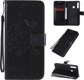 Voor Huawei P40 Lite E Tree & Cat reliÃ«fpatroon Horizontale flip lederen tas met houder & kaartsleuven & portemonnee & lanyard (zwart)