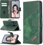 Voor Huawei P30 Lite Bijpassende kleur Krokodiltextuur Horizontale flip PU lederen tas met houder & kaartsleuven en portemonnee (groen)