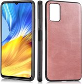 Voor Huawei Honor X10 Max 5G Crazy Horse Getextureerd Kalfsleer PU + PC + TPU Case (Rose Goud)