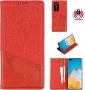 Voor Huawei P40 Pro MUXMA MX109 Horizontale Flip Leren Case met Houder & Kaartsleuf & Portemonnee (Rood)