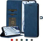 Voor Geschikt voor Xiaomi Mi CC9 Pro / Note 10 / Note 10 Pro Retro Skin Feel Business Magnetische horizontale flip lederen tas (marineblauw)