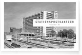 Walljar - Stationspostkantoor Rotterdam '59 - Muurdecoratie - Canvas schilderij