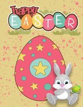 Happy Easter: Coloring Book for Kids Ages 1-4