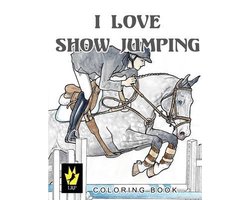 Equestrian Coloring Books by Ellen Sallas- I Love Show Jumping Coloring Book