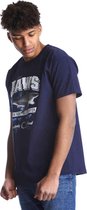 Jaws Heren Tshirt -XL- Shark Hunting Blauw