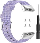 Luxe Nylon Armband Voor Garmin Forerunner 45/45S Horloge Bandje - Sportband Armband Polsband Strap - Horloge Band - Watchband - Vervang Horlogeband - Paars