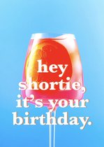 studio bee + lobster - wenskaarten - hey shortie, it's your birthday - 6 stuks