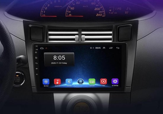Android Autoradio 2 Din mit GPS Navi WiFi für Toyota Yaris 2005-2011 9